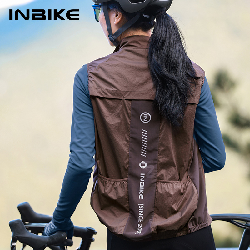 Mountain Biking Rain Jacket - INBIKE Women's Cycling Vest Sleeveless Running