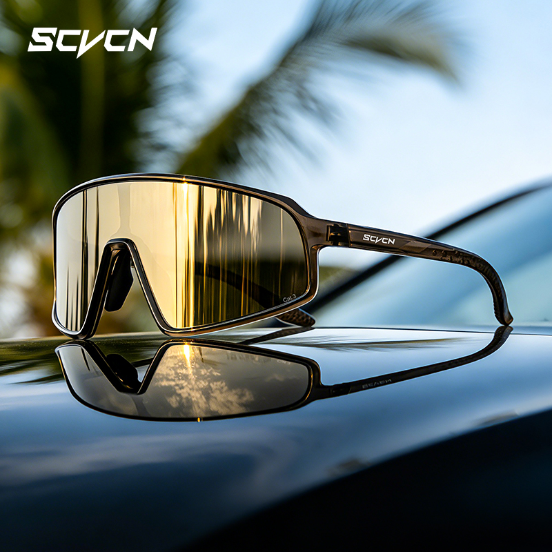 Mountain Biking Goggles - SCVCN Photochromic Cycling Sunglasses Men UV400