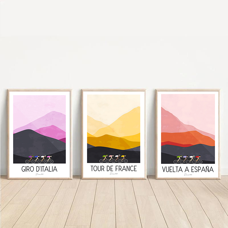 Watercolor Cycling Race Cyclis - Mountain Biking Pictures review and price
