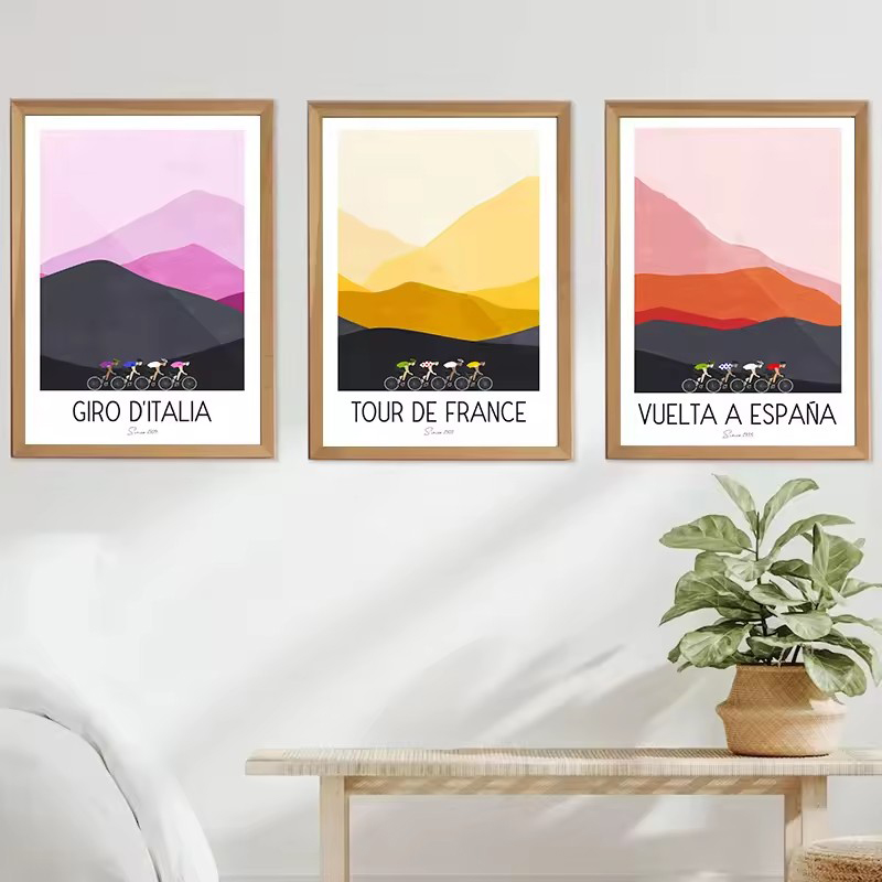 Watercolor Cycling Race Cyclis - Mountain Biking Pictures review and price