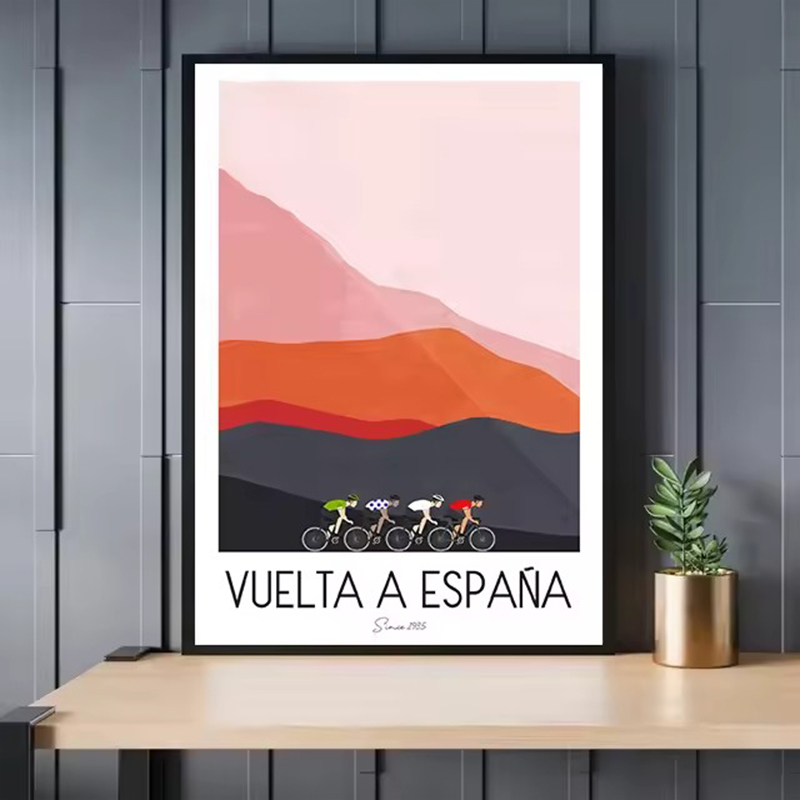 Watercolor Cycling Race Cyclis - Mountain Biking Pictures review and price