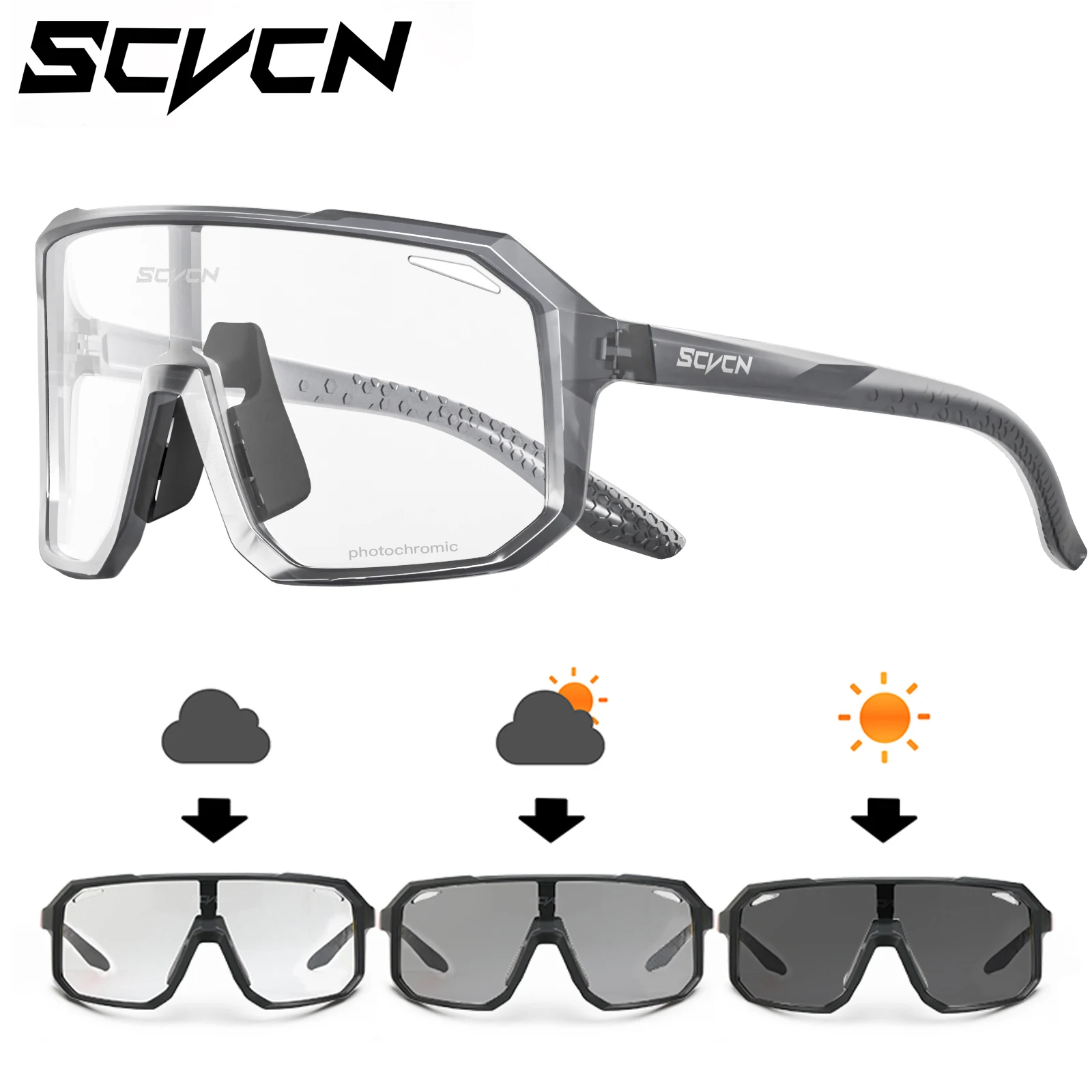SCVCN Photochromic Cycling Sun - Mountain Biking Goggles review and price