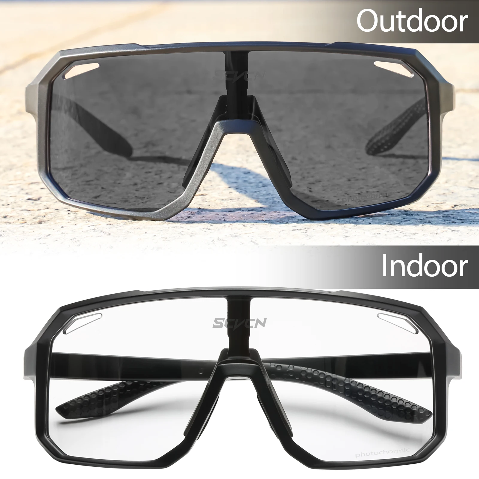SCVCN Photochromic Cycling Sun - Mountain Biking Goggles review and price