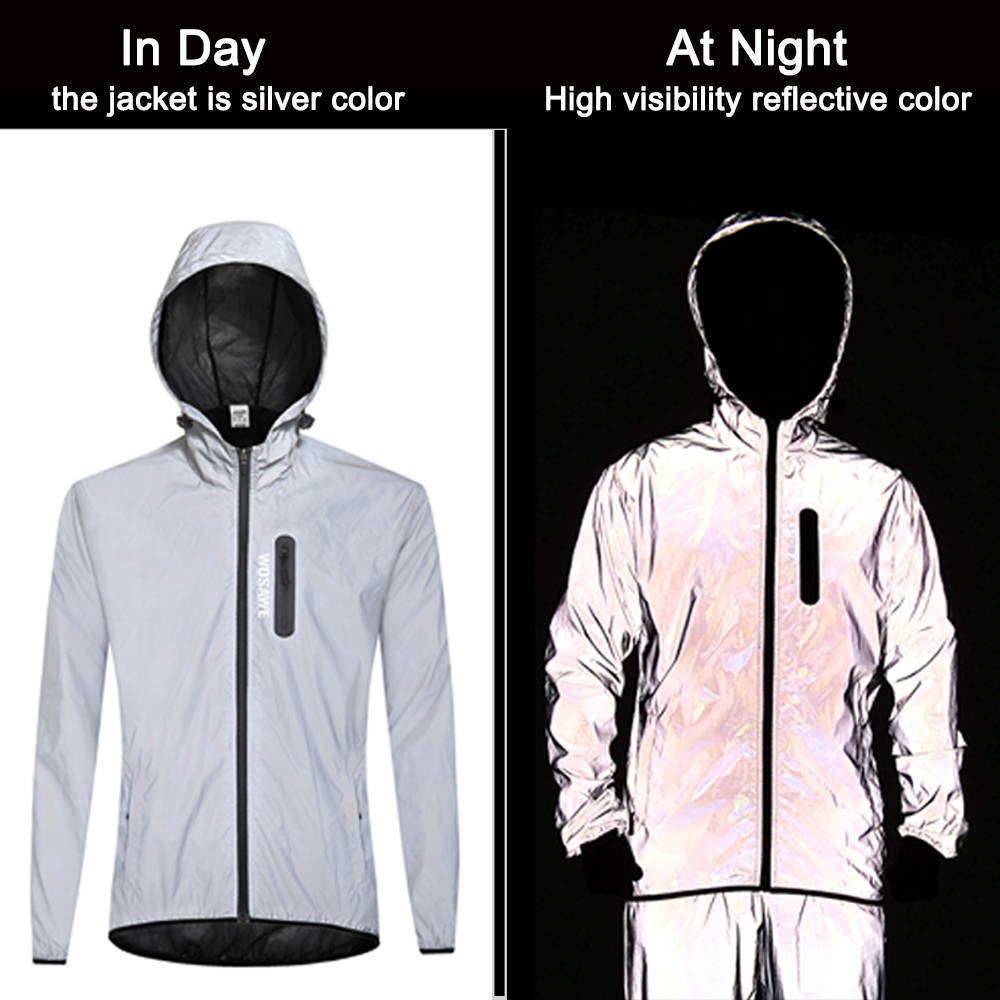 WOSAWE Men's Fully Reflective  - Mountain Biking Rain Jacket review and price