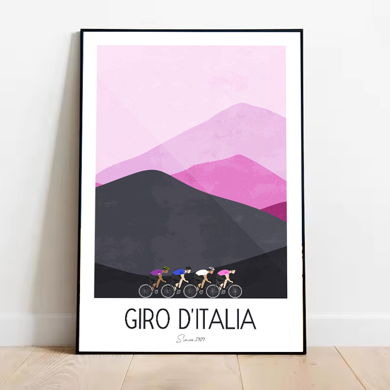 Watercolor Cycling Race Cyclis - Mountain Biking Pictures review and price