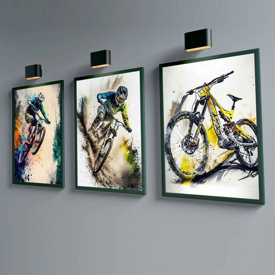 Mountain Bike Sports Wall Art  - Mountain Biking Pictures review and price