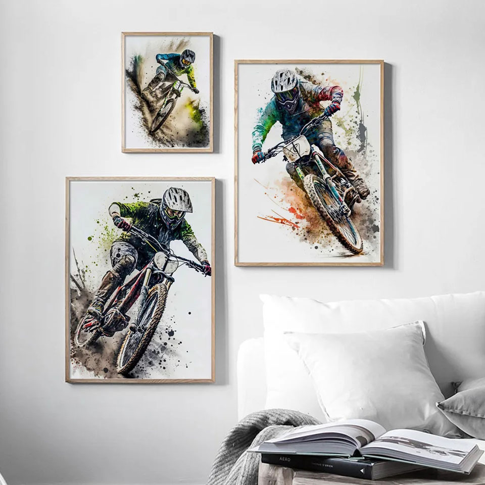 Mountain Bike Sports Wall Art  - Mountain Biking Pictures review and price